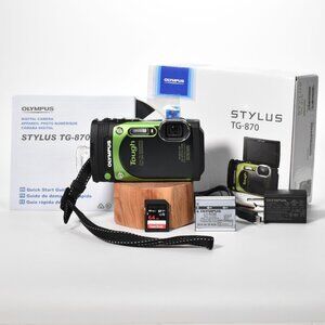 Olympus TOUGH TG-870 Digital Camera 16MP 5x Opt Zoom WiFi HD Video 64GB SD MINT